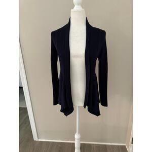 Verve Ami Women's Blue Open Front Long Sleeve Cardigan Size Medium